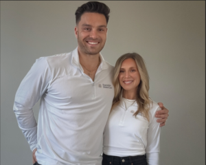 Photo of Ryan McBroom (left) and Megan Rearden (right), owners of Executive Home Care of Manassas, VA.